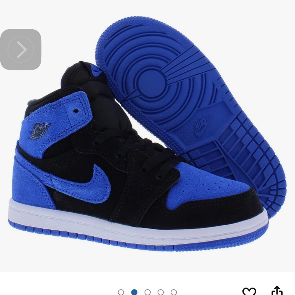 Nike Black and Blue High-Top Sneakers